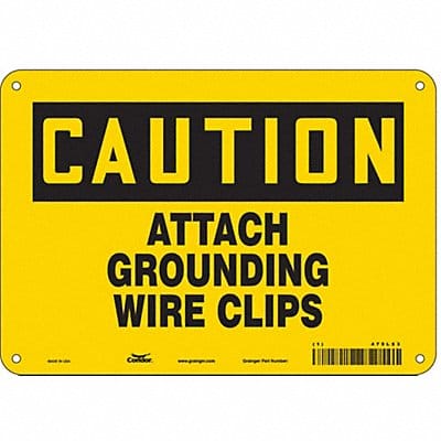 Safety Sign 7 in x 10 in Aluminum