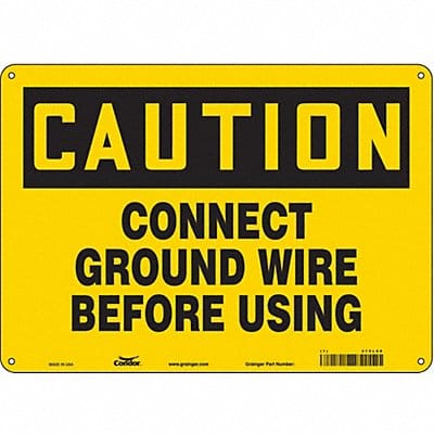 Safety Sign 10 in x 14 in Polyethylene