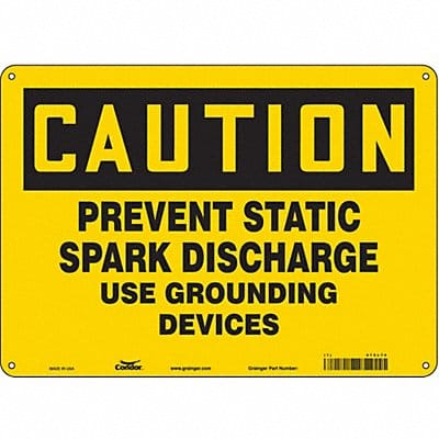 Safety Sign 10 inx14 in Polyethylene