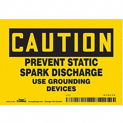 Safety Sign 3.5in x 5in Vinyl
