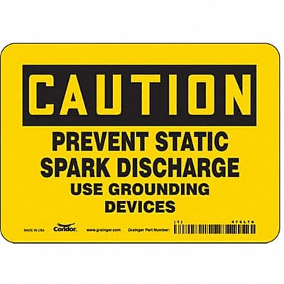 Safety Sign 5 in x 7 in Vinyl