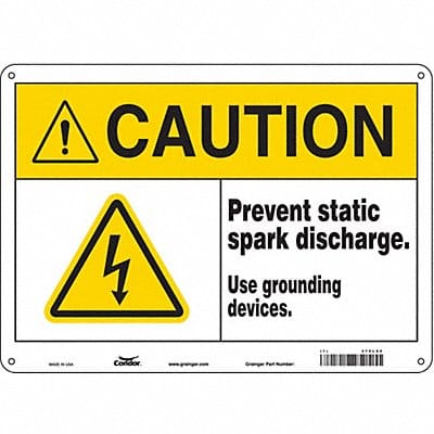 Safety Sign 10 in x 14 in Aluminum