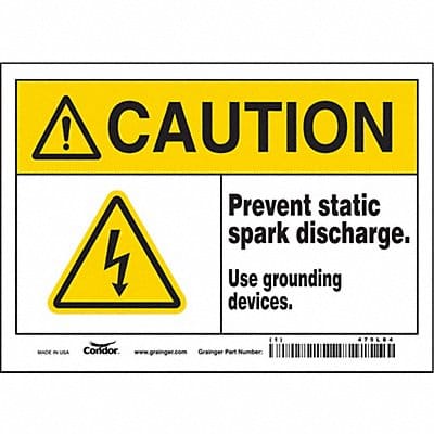Safety Sign 5 inx7 in Vinyl