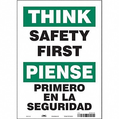Safety Sign 14 inx10 in Vinyl