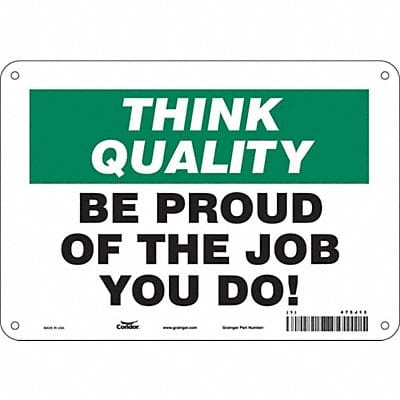 Safety Sign 7 in x 10 in Aluminum