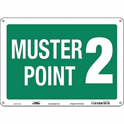 Safety Sign 10 in x 14 in Polyethylene