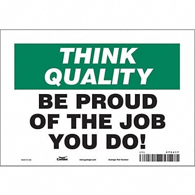 Safety Sign 7 inx10 in Vinyl