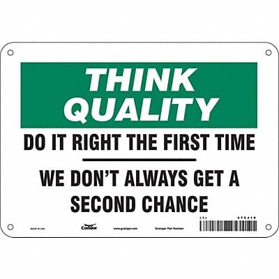 Safety Sign 7 in x 10 in Aluminum