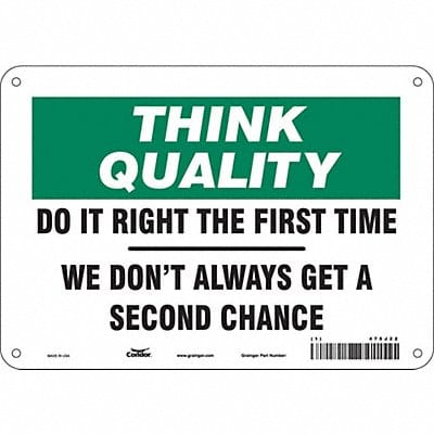 Safety Sign 7 inx10 in Polyethylene