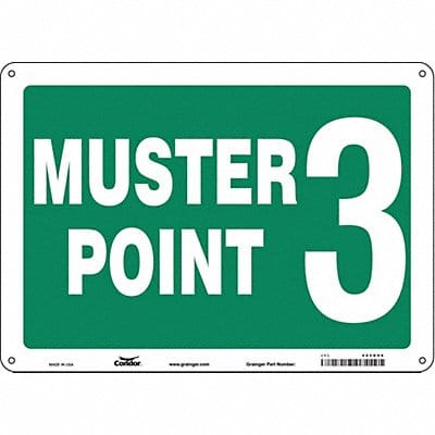 Safety Sign 10 in x 14 in Aluminum