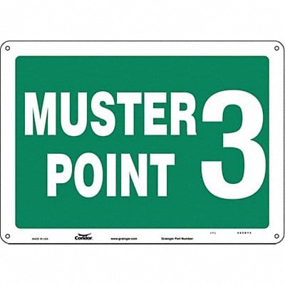 Safety Sign 10 in x 14 in Polyethylene