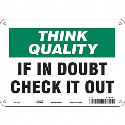 Safety Sign 7 in x 10 in Polyethylene