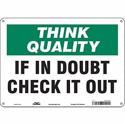 Safety Sign 10 inx14 in Polyethylene