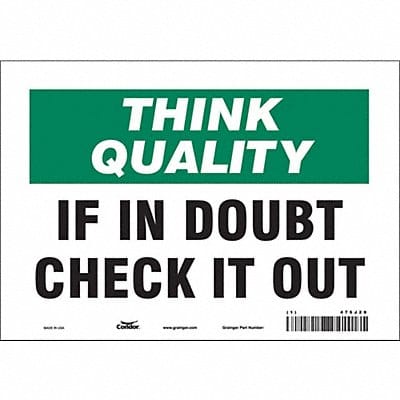 Safety Sign 7 in x 10 in Vinyl
