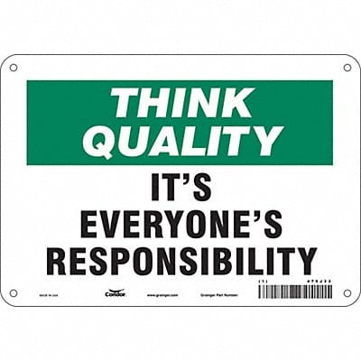 Safety Sign 7 inx10 in Polyethylene