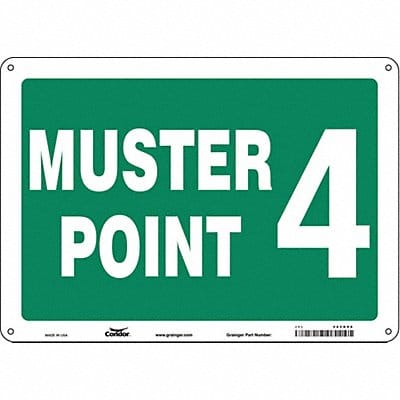 Safety Sign 10 in x 14 in Polyethylene