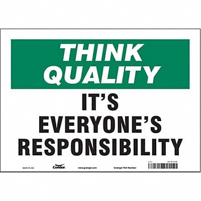 Safety Sign 10 in x 14 in Vinyl