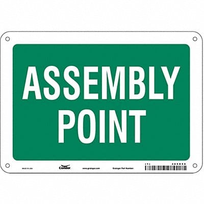 Safety Sign 7 in x 10 in Aluminum