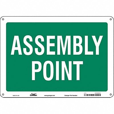 Safety Sign 10 in x 14 in Aluminum