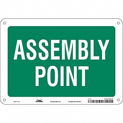Safety Sign 7 in x 10 in Polyethylene