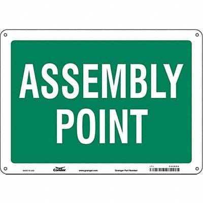 Safety Sign 10 in x 14 in Polyethylene