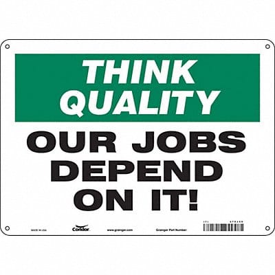 Safety Sign 10 in x 14 in Aluminum