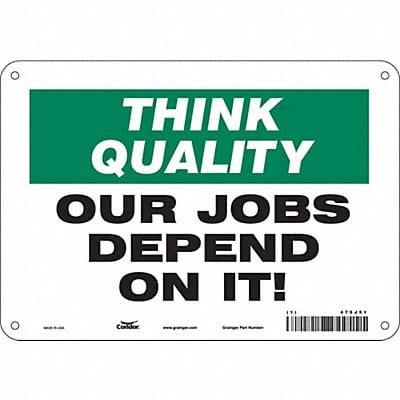 Safety Sign 7 in x 10 in Polyethylene