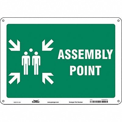 Safety Sign 10 in x 14 in Aluminum
