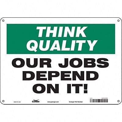 Safety Sign 10 inx14 in Polyethylene