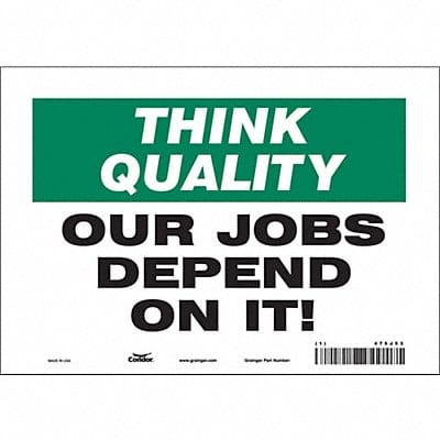 Safety Sign 7 in x 10 in Vinyl