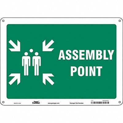 Safety Sign 10 in x 14 in Polyethylene