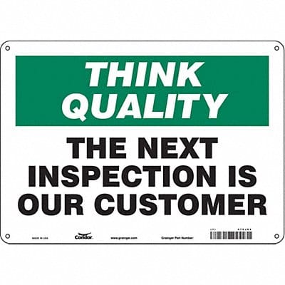 Safety Sign 10 in x 14 in Aluminum