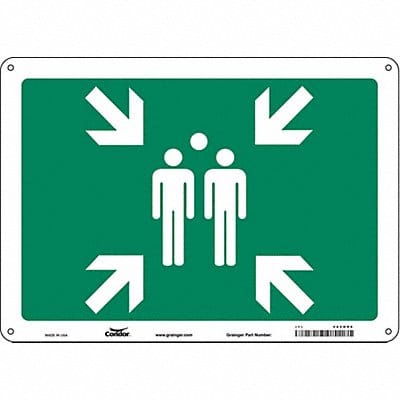 Safety Sign 10 in x 14 in Aluminum