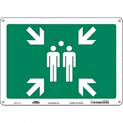 Safety Sign 10 in x 14 in Polyethylene
