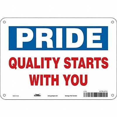 Safety Sign 7 in x 10 in Aluminum