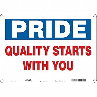 Safety Sign 10 inx14 in Aluminum