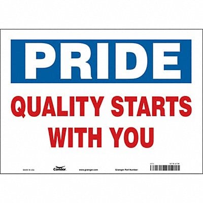 Safety Sign 10 inx14 in Vinyl