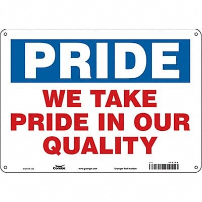 Safety Sign 10 inx14 in Polyethylene