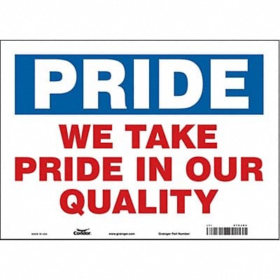 Safety Sign 10 in x 14 in Vinyl