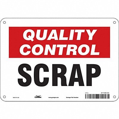 Safety Sign 7 in x 10 in Aluminum
