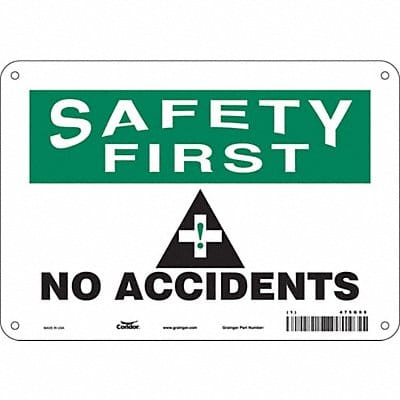 Safety Sign 7 inx10 in Polyethylene