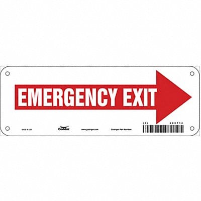 Safety Sign 3.5in x 10in Polyethylene