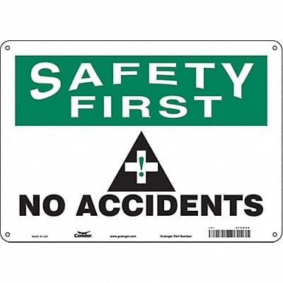 Safety Sign 10 inx14 in Polyethylene
