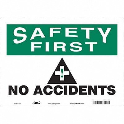 Safety Sign 10 in x 14 in Vinyl