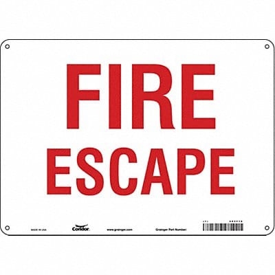 Safety Sign 10 in x 14 in Polyethylene