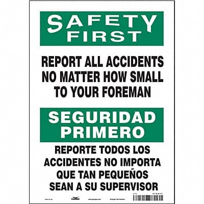 Safety Sign 14 inx10 in Vinyl