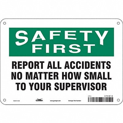 Safety Sign 7 in x 10 in Aluminum