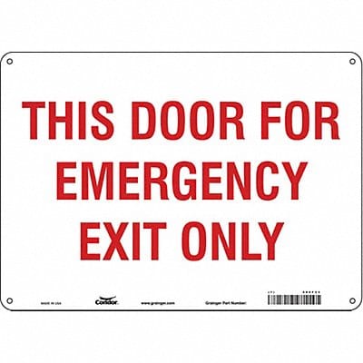 Safety Sign 10 in x 14 in Aluminum