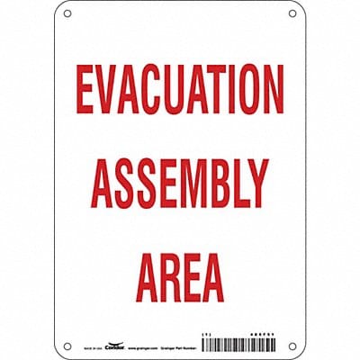 Safety Sign 10 in x 7 in Polyethylene