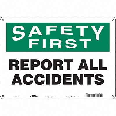 Safety Sign 10 in x 14 in Aluminum